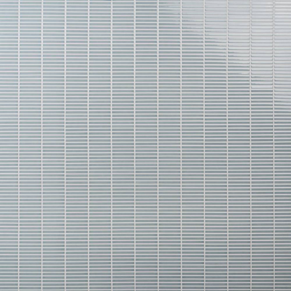 Sky Blue Glossy Porcelain Mosaic Tile for Indoor/Outdoor Use