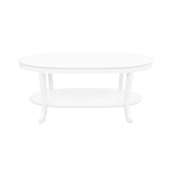 White oval 2024 coffee table