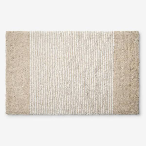 The Company Store Company Cotton Striped 34 in. x 21 in. Jute Bath Rug