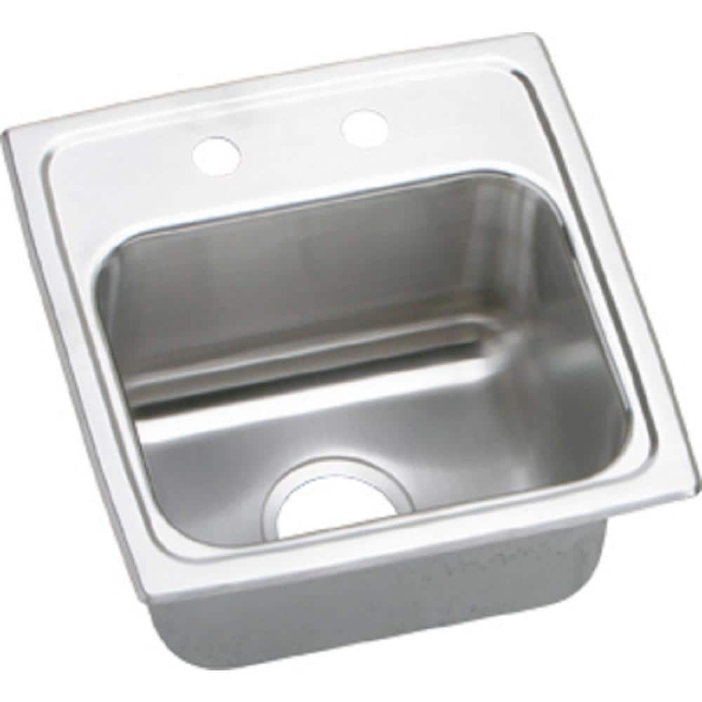 Lustertone Classic 15 in. Drop-in Single Bowl 18-Gauge Stainless Steel Bar Sink Only price history on PriceWatchPro