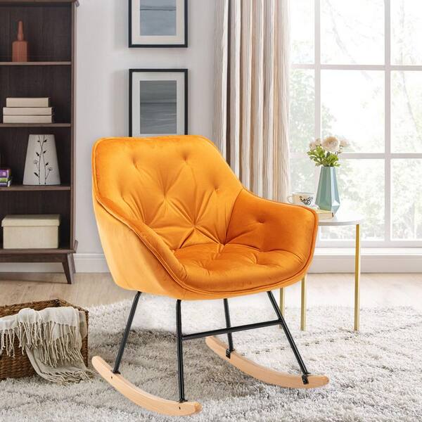 orange rocker chair