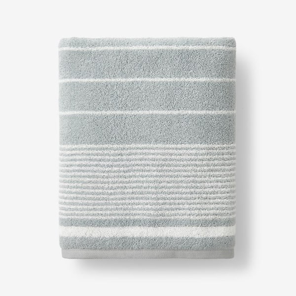 Company Cotton Plush Spa Stripe Seaspray Cotton Single Bath Towel