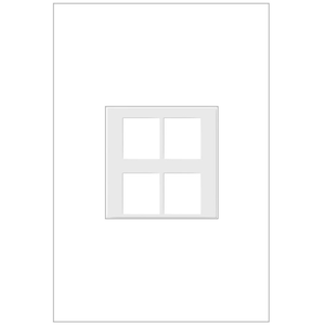 adorne 1-Gang 4-Port Keystone Wall Plate, White (1-Pack)