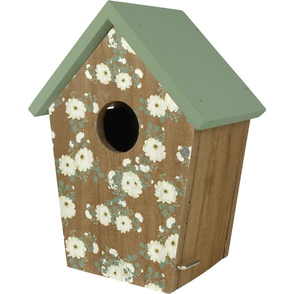 Verdant Petals Decorative Wood Bluebird Birdhouse