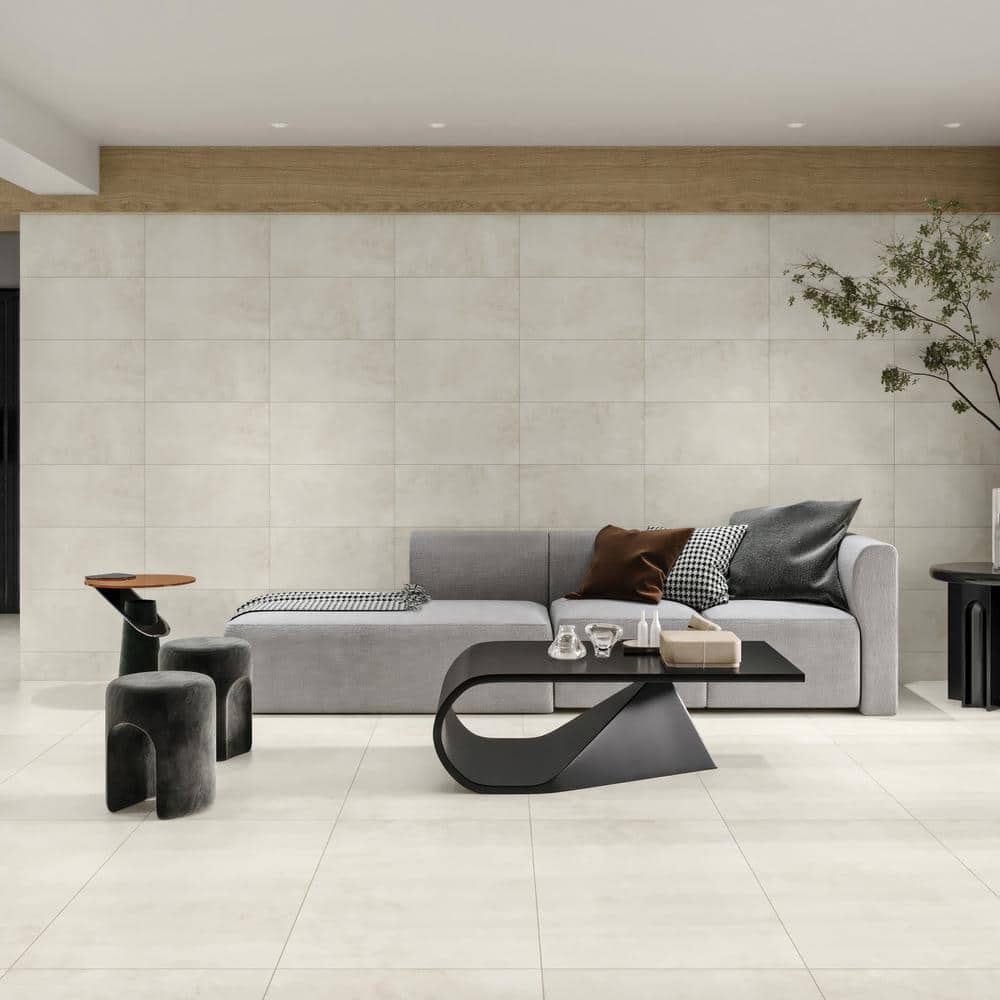 Shandar 12x24 Matte White Porcelain Marble Look Tile