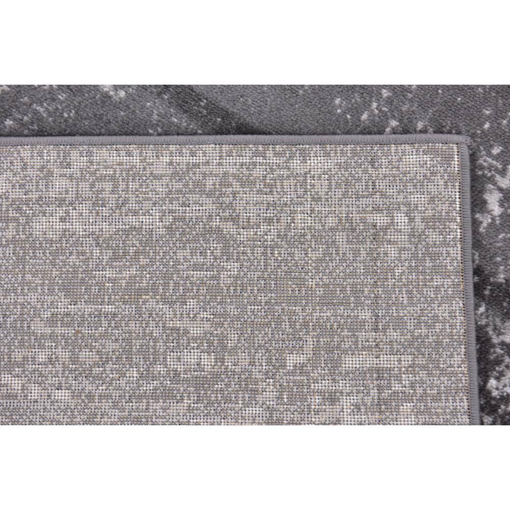 Dark Gray Rectangular Stain-Resistant Synthetic Area Rug