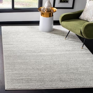 Adirondack Light Gray/Gray 6 ft. x 6 ft. Square Solid Area Rug