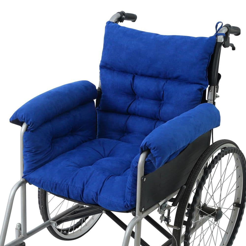 Wheelchair Seat Cushion with 11 in. Armrest Pads Pressure Relief Coccyx Seat Cushion for Hospital Home Care in Blue price history on PriceWatchPro