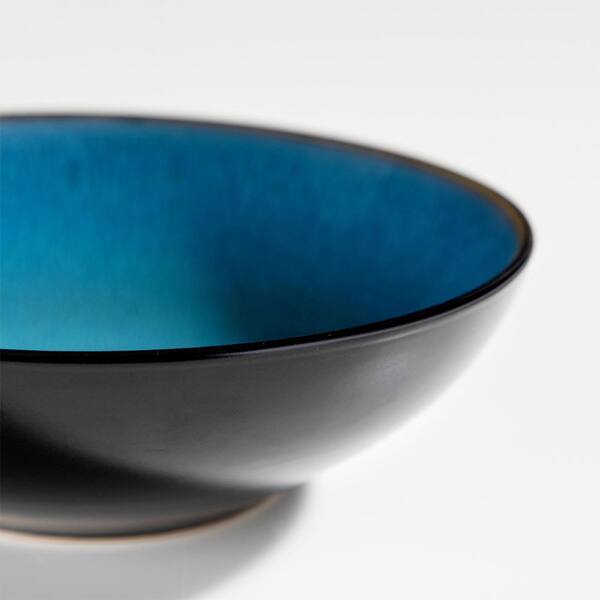 The Earth Store Glam Green Ceramic Serving Bowls - Set Of 2, 850 ML Each, For Snacks, Dal, Soups