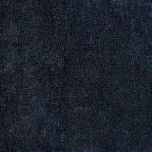 Haze Solid Low-Pile Navy 6' Square Area Rug