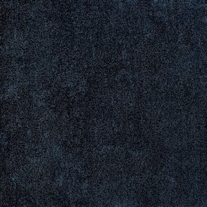 Haze Solid Low-Pile Navy 7 ft. Square Area Rug