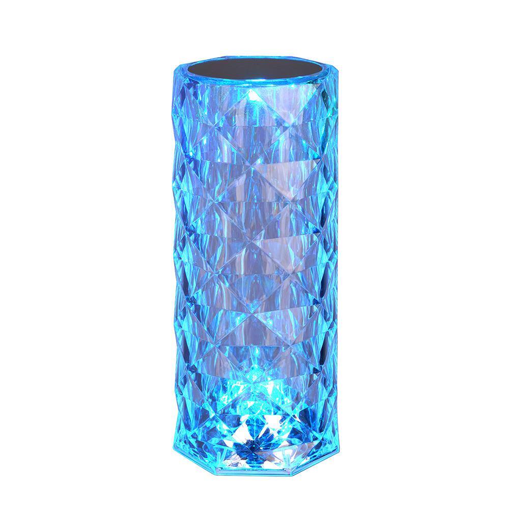 Clear Acrylic Cordless RGB Color-Changing Table Lamp