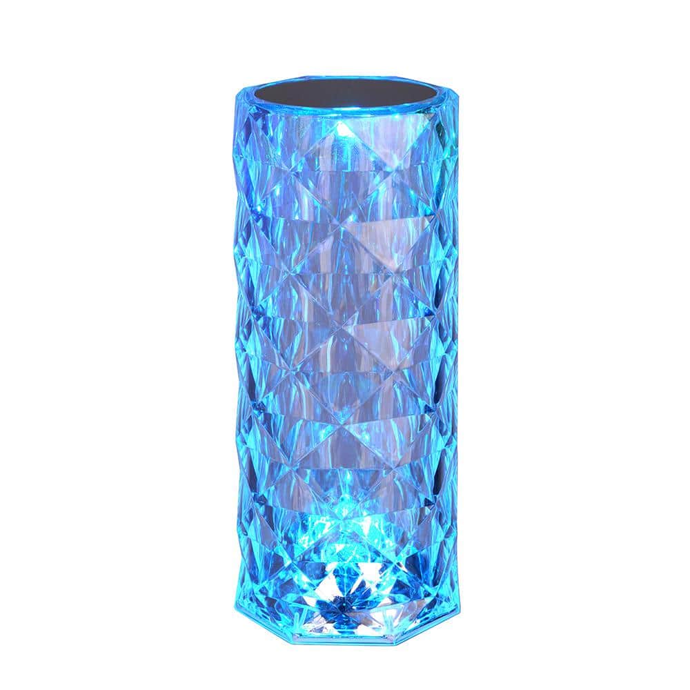 Clear Acrylic Cordless RGB Color-Changing Table Lamp