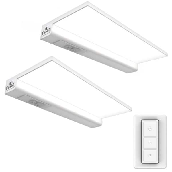 Feit Electric 14.5 in. 2-Light (Fits 18 in. Cabinet) Direct Wire Onesync Under Cabinet Light with Wireless Remote Control