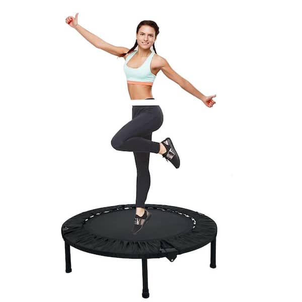 Black 40 in. Mini Exercise Trampoline for Adults or Kids