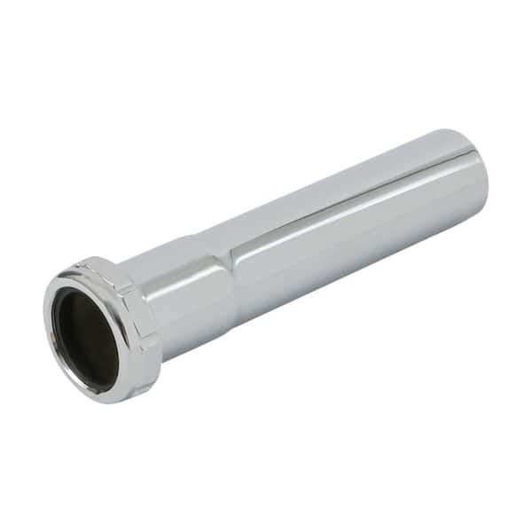 The Plumber's Choice 21624 1-1/4 in. x 12 in. Chrome Slip Joint Extension Tube for Tubular Drain Applications, 17ga