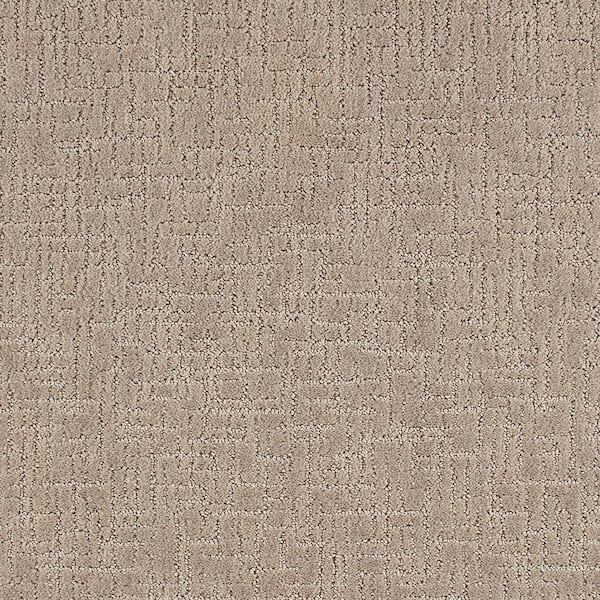 Home Decorators Collection Brasswick  - Hearth Beige - Beige 24 oz. Polyester Pattern Installed Carpet