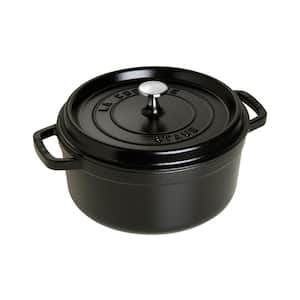 Cast Iron 4 qt. Round Cast Iron Dutch Oven in Black with Lid