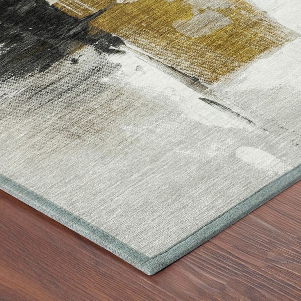 Chantille Machine Washable Indoor/Outdoor Abstract ACN2751 Brown 9 ft. x 12 ft. Area Rug