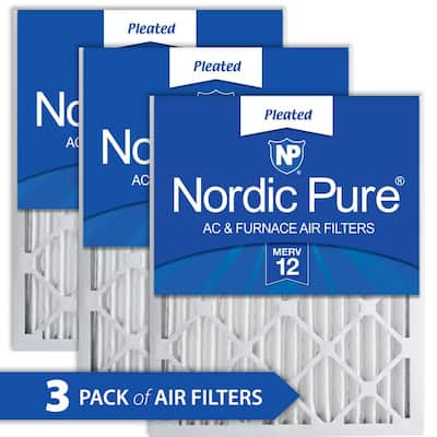 Nordic Pure 16x16x1 MERV 13 Tru Mini Pleat AC Furnace Air Filters 3 Pack 