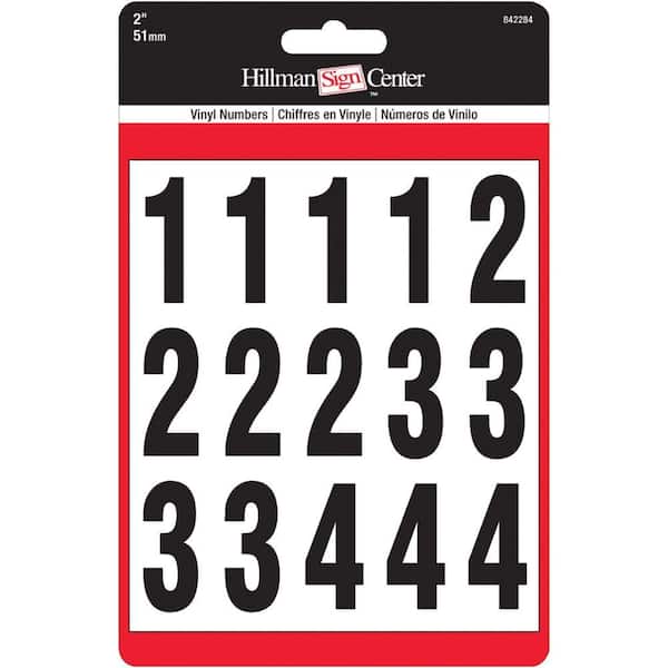 The Hillman Group 2 in. Self-Adhesive Vinyl Number Pack