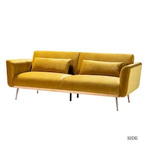 Cartier 3-Seat Mustard Velvet Sofa