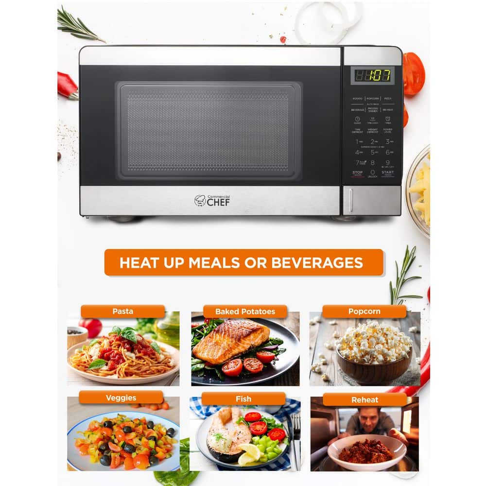 Compact Stainless Steel Microwave Oven for RV with Digital Display