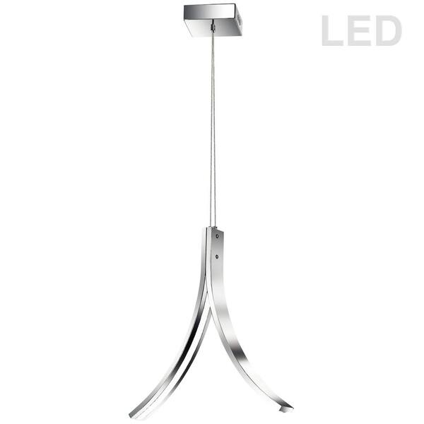 Filament Design 2-Light Polished Chrome Integrated LED Pendant