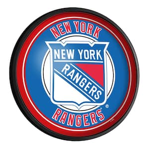 New York Rangers: Round Slimline Lighted Wall Sign 18"L X 18"W 2.5"D