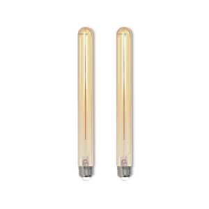 40-Watt Equivalent Amber Light T9 Long (E26) Medium Screw Base Dimmable Antique LED Light Bulb (2 Pack)