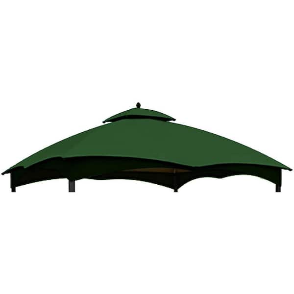 Terracemaster 10 ft. x 12 ft. Polyester Fabric Gazebo Top Replacement Forest Green