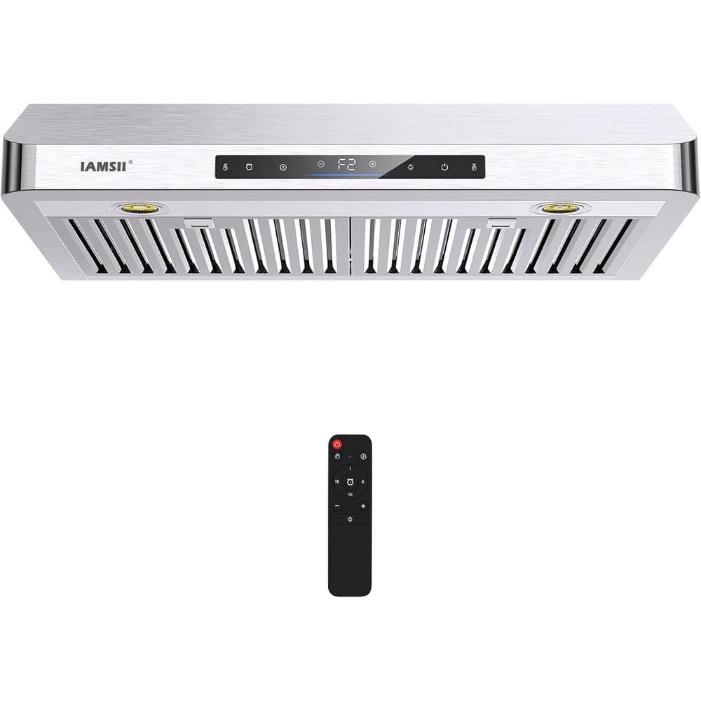 BRANO 30 in. 900 CFM Ducted Under Cabinet Range Hood in Stainless Steel with LED Lights and Remote Control