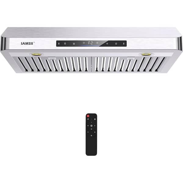 30 in. 900 CFM Ducted Under Cabinet Range Hood in Stainless Steel with LED Lights and Remote Control