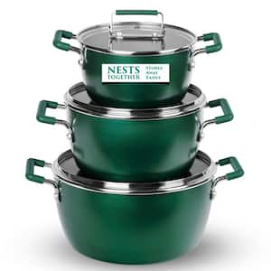 GRANITESTONE Emerald Green 5 qt. Round Aluminum Ultra-Durable