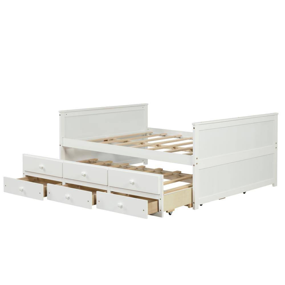 Eer White Full Captain Daybed With, Twin Bed Connector Nz