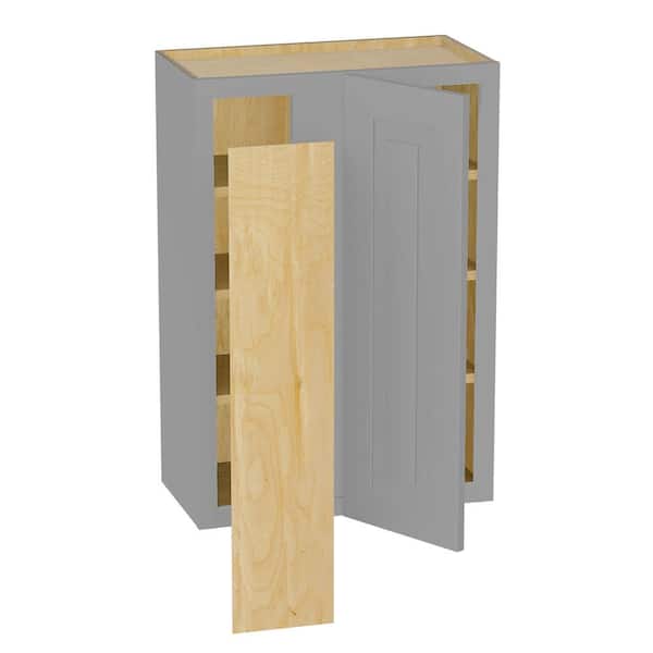 Home Decorators Collection Grayson 24 in. W x 12 in. D x 36 in. H Assembled Plywood Blind Wall Kitchen Cabinet in Pearl Gray with Soft Close LH