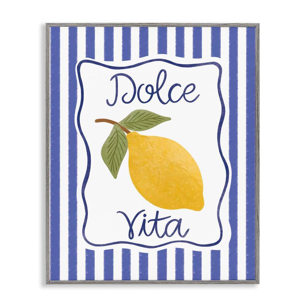 Dolce Vita with Lemon by Taylor Shannon Designs Gray Framed Food Giclee Art Print 14 in. x 11 in. price history on PriceWatchPro
