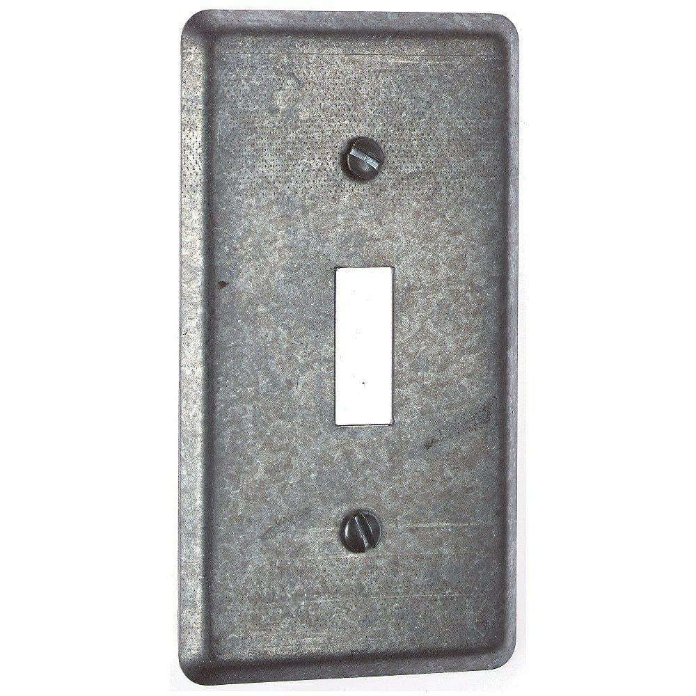 Steel City Metallic Handy Box 1 Toggle Cover 58C30-25R - The Home Depot