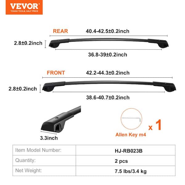 VEVOR Roof Rack Crossbar 200 lbs. Load Capacity for Subaru Forester 2014-  2022 Crossbars Rack Carrier Aluminum 2-piece CDHGJZSKSBLSAID10V0 - The Home  Depot
