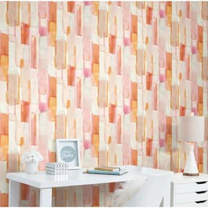 28.29 sq. ft. Watercolor Glasss Peel and Stick Wallpaper