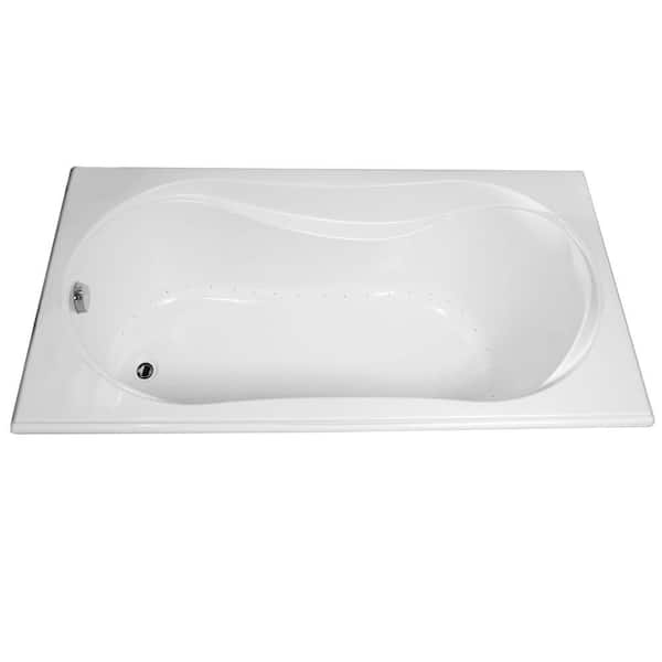 MAAX Velvet 5.5 ft. Bubble Air Bath Tub in White