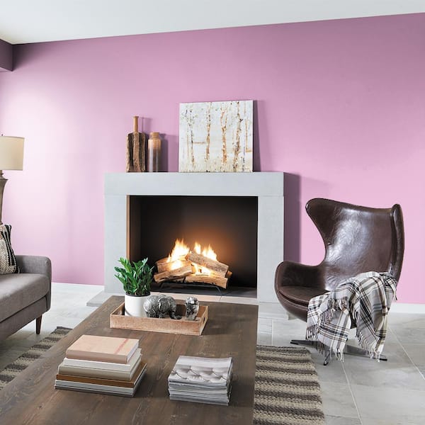 BEHR PREMIUM PLUS 1 qt. #680A-3 Pink Bliss Flat Low Odor Interior Paint &  Primer 140004 - The Home Depot