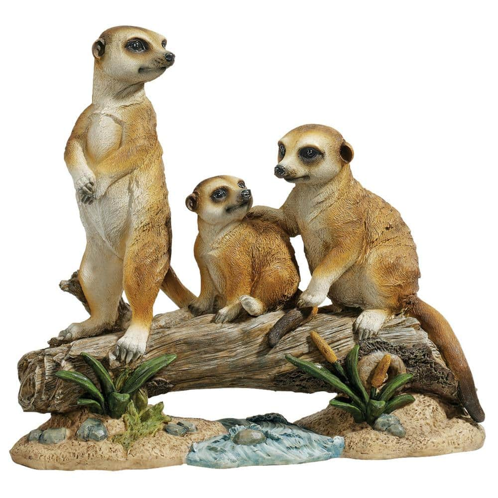 Design Toscano 13 in. H the Meerkat Clan Garden Statue