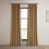 Exclusive Fabrics & Furnishings Spiced Rum Velvet Rod Pocket Room Darkening Curtain - 50 in. W x 120 in. L Single Panel Window Velvet Curtain VPYC-161232-120