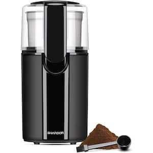 2.5 oz. Black Electric Blade Coffee Grinder for Coffee Bean & Herb with 1 Removable Stainless Steel Bowl