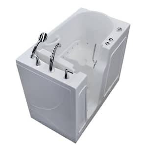 Nova Heated 3.9 ft. Walk-In Air Jetted Tub in White with Chrome Trim