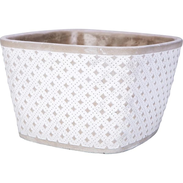 Unbranded 4 in. Concrete Short Digital Snowflake Cylinder