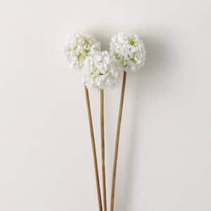22 in. Artificial White Allium Spring Bunch
