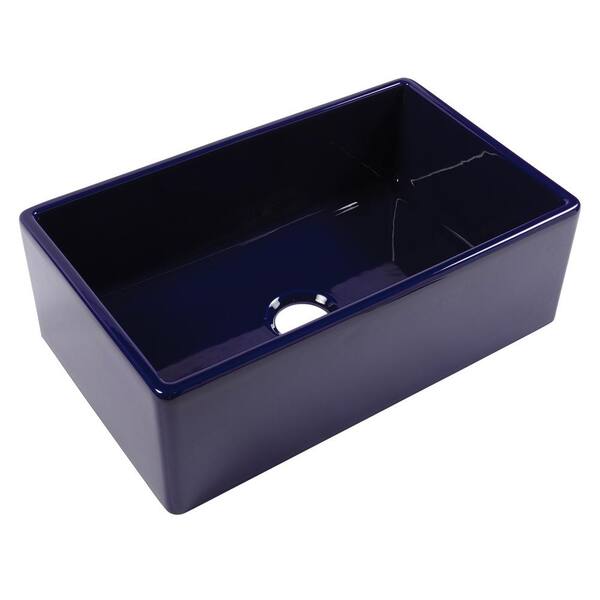 Sinkology Bradstreet Ii 30 In Farmhouse Apron Front Undermount Single Bowl Gloss Royal Blue 7984