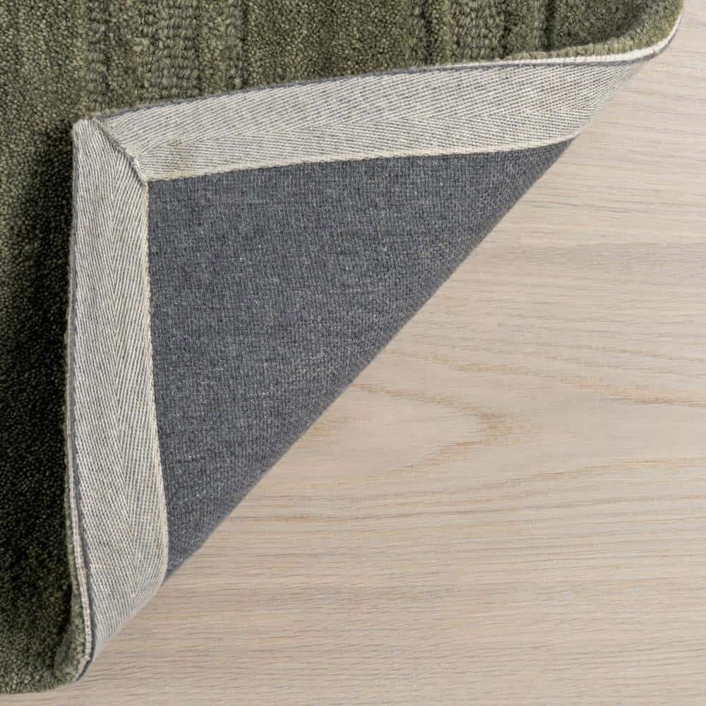 Olive Green Handmade Wool Tufted 6' x 9' Area Rug